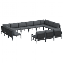 Tuin Sofa Set 13 pcs Antraciet Staal