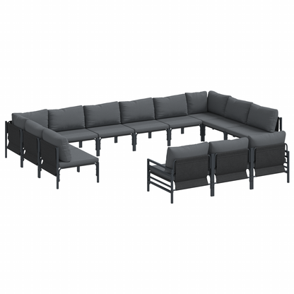Tuin Sofa Set 13 pcs Antraciet Staal