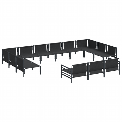 Tuin Sofa Set 13 pcs Antraciet Staal