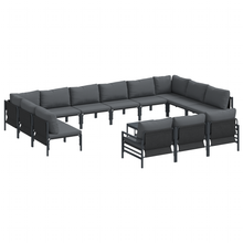 Tuin Sofa Set 14 pcs Antraciet Staal