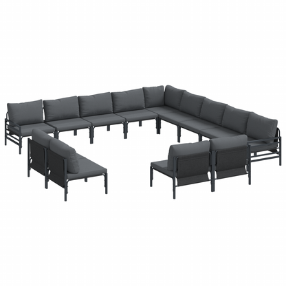 Tuin Sofa Set 13 pcs Antraciet Staal