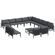 Tuin Sofa Set 14 pcs Antraciet Staal