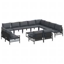 Tuin Sofa Set 13 pcs Antraciet Staal