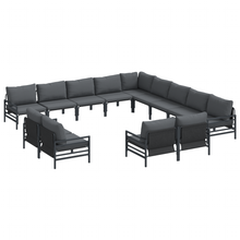 Tuin Sofa Set 13 pcs Antraciet Staal