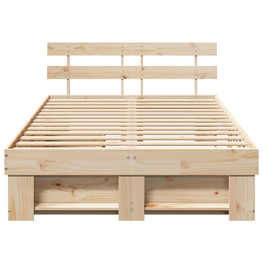 Bedframe met lades 135x190 cm van massief grenenhout