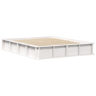 Bedframe 150x200 cm massief grenenhout wit