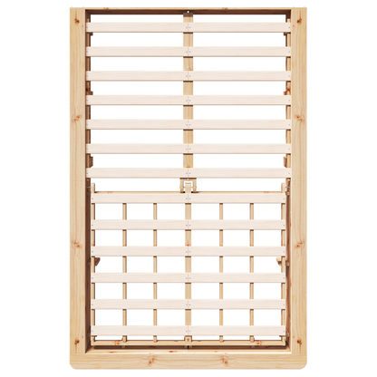 Bedframe met Opklapbare Opslag 140x200 cm Massief Vurenhout