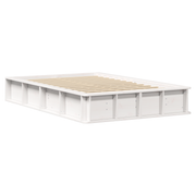 Bedframe 140x200 cm massief grenenhout wit