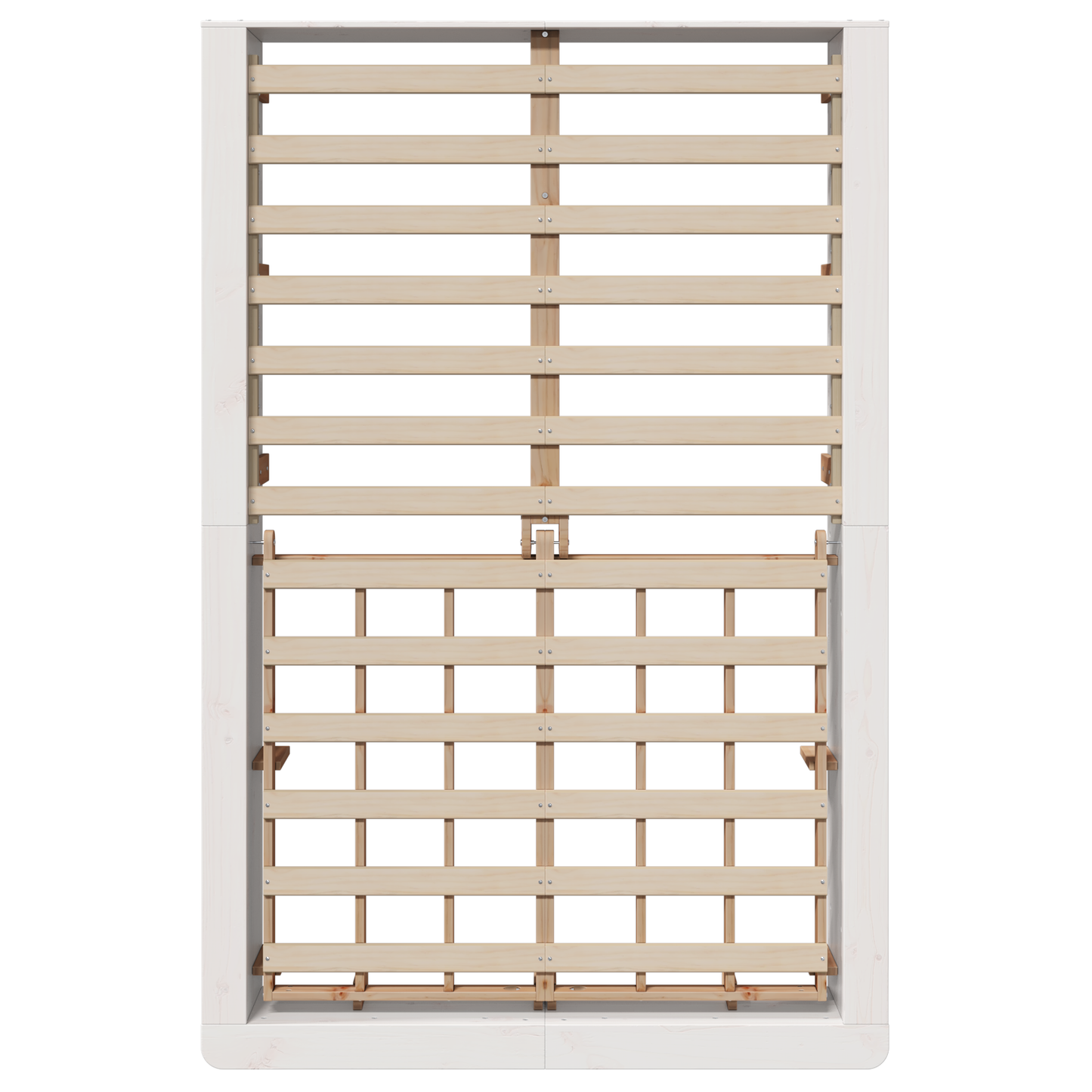 Bedframe met opbergfunctie Wit 140x200 cm Massief hout van Pinus