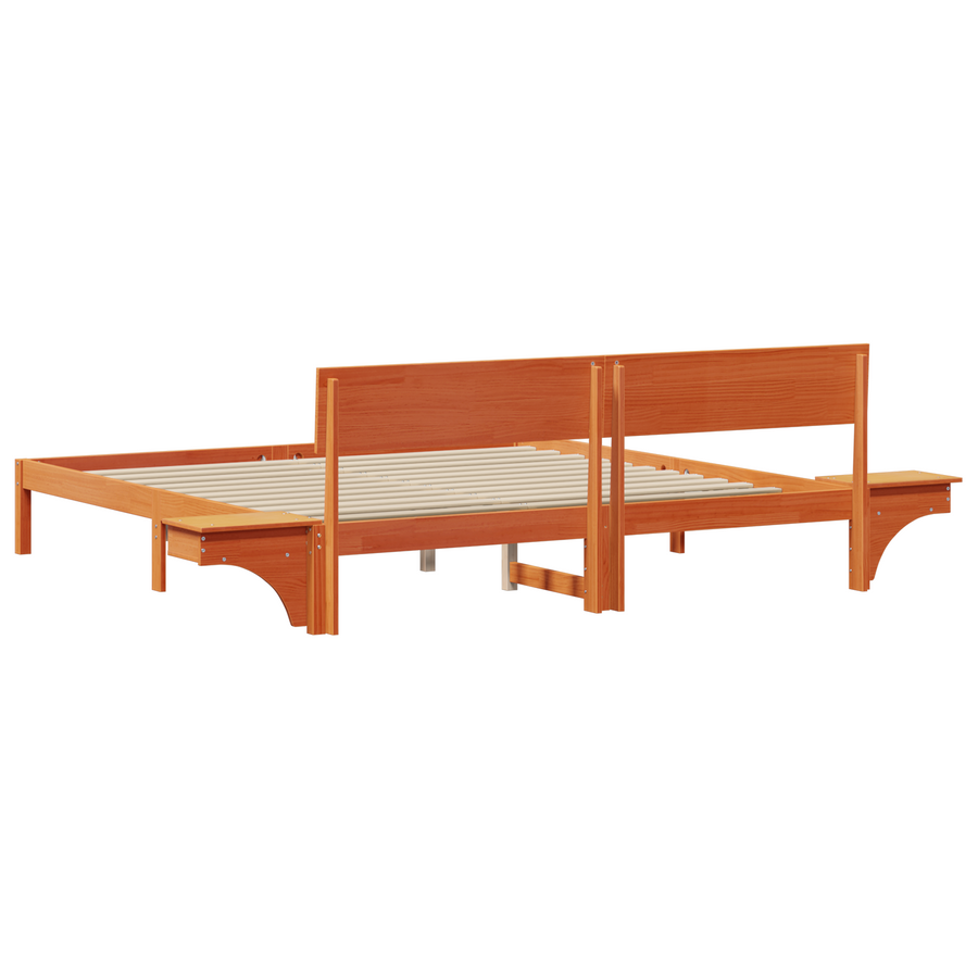Bedframe Wasbruin 200 x 200 cm Massief grenenhout