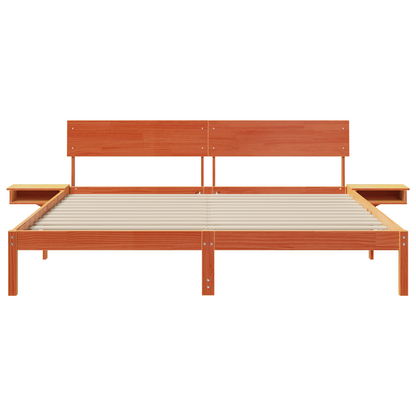 Bedframe Wasbruin 200 x 200 cm Massief grenenhout