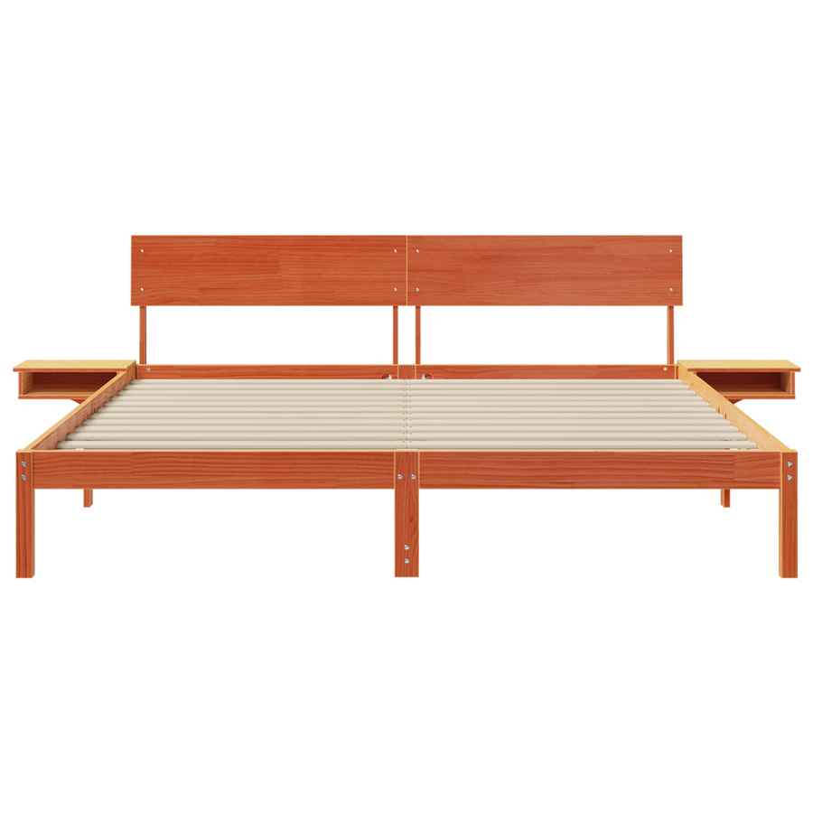 Bedframe Wasbruin 200 x 200 cm Massief grenenhout