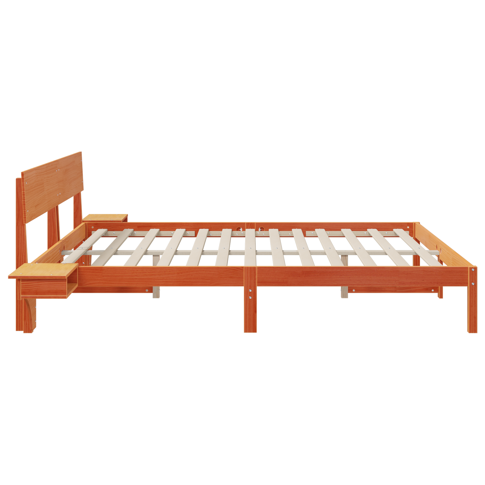 Bedframe Wasbruin 200 x 200 cm Massief grenenhout
