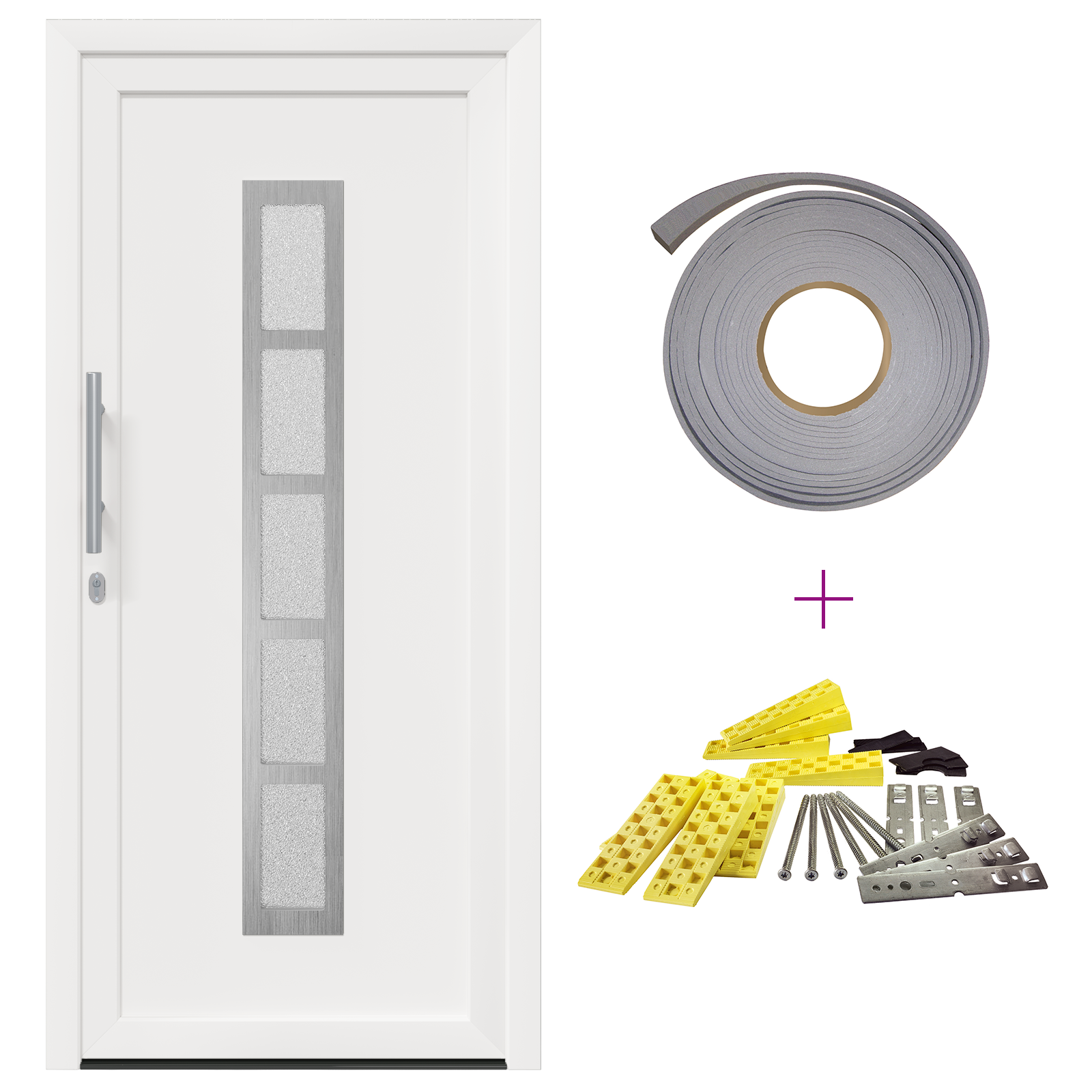 Voordeur Wit 98 x 200 cm PVC