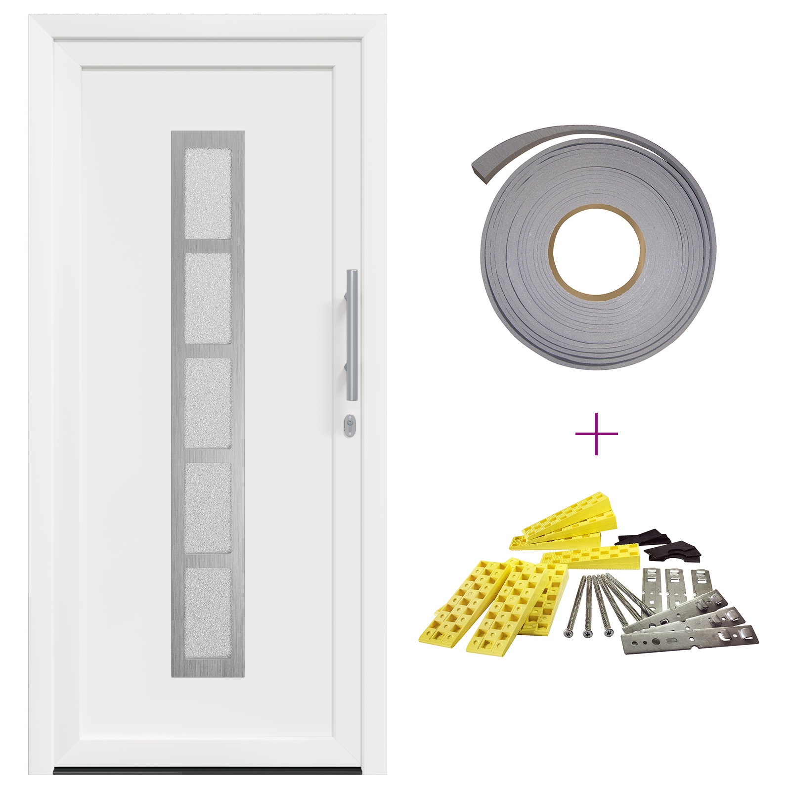 Voordeur Wit 98 x 208 cm PVC