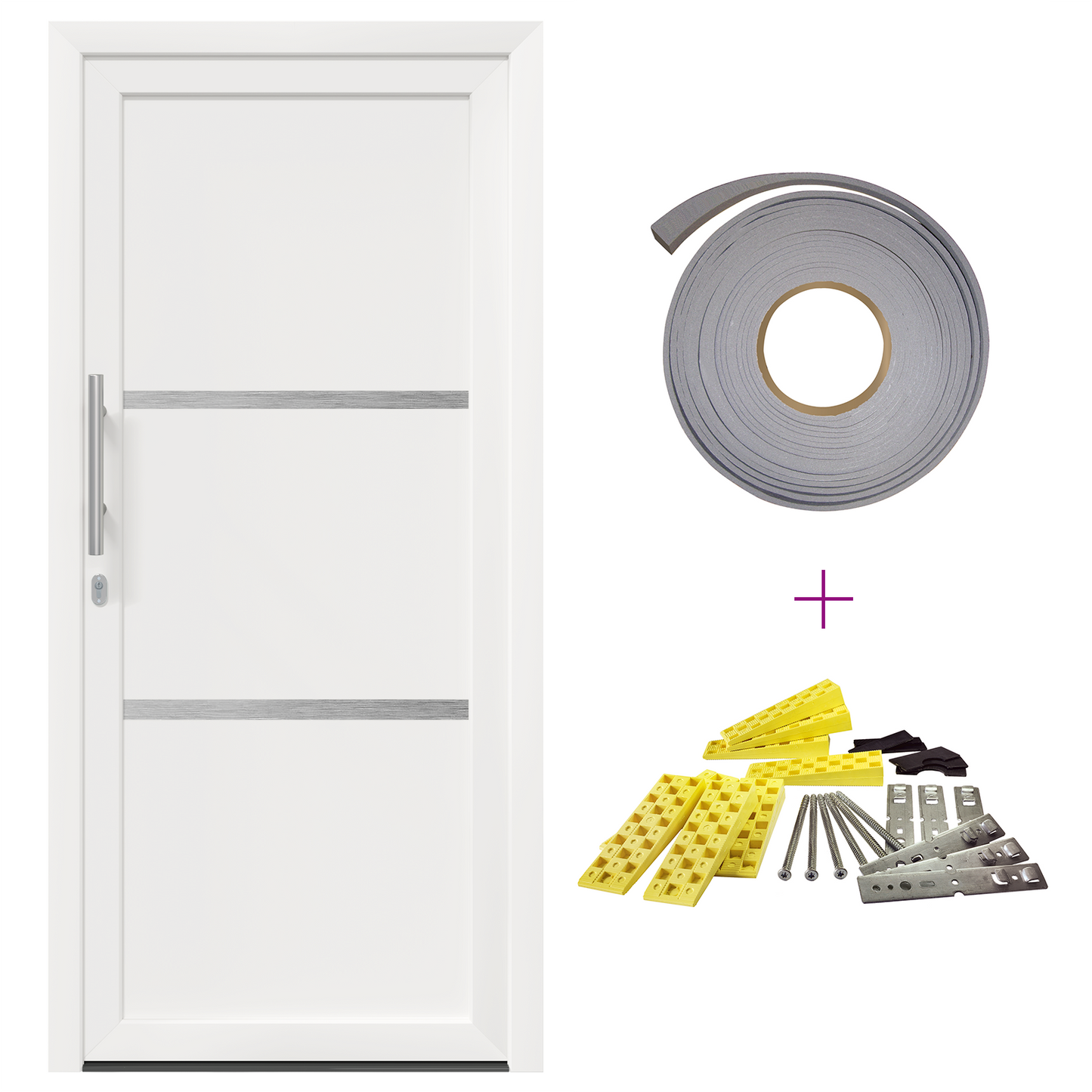 Voordeur Wit 108 x 208 cm PVC