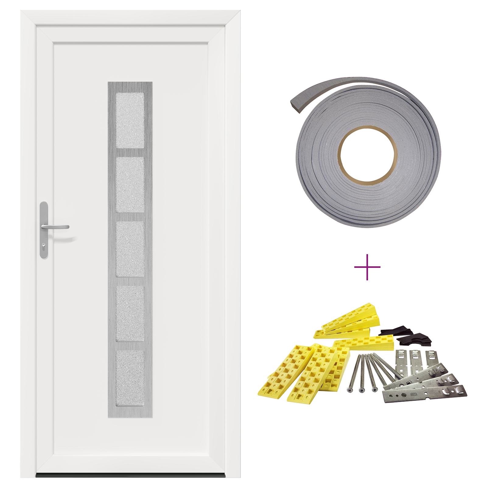 Voordeur Wit 108 x 208 cm PVC