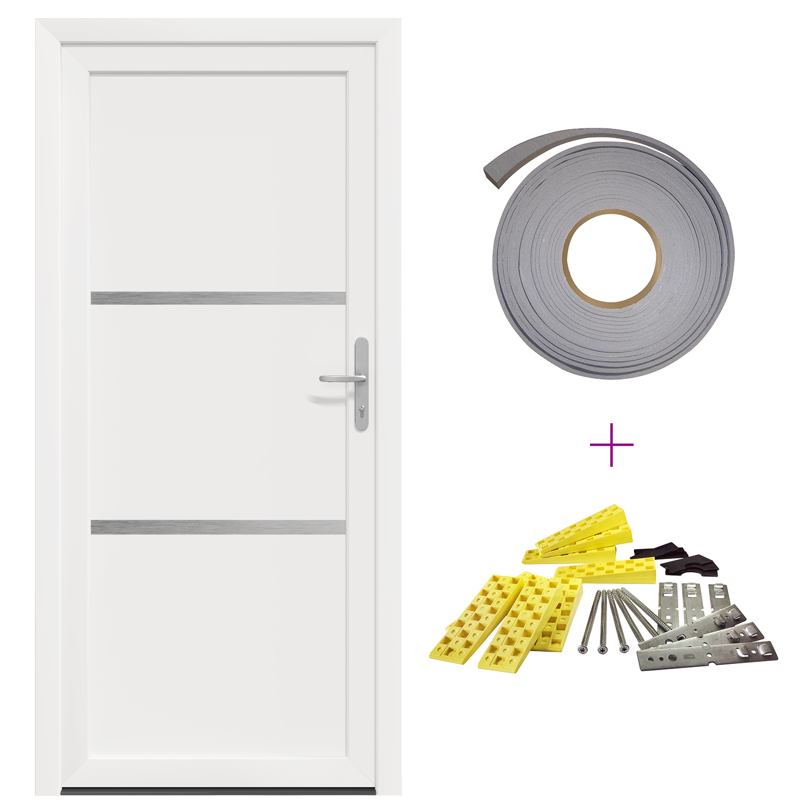 Voordeur Wit 88 x 200 cm PVC