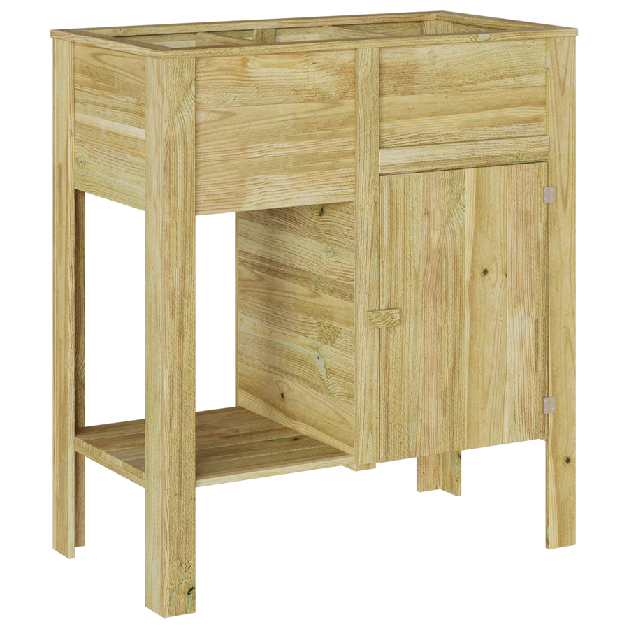 Tuin Plantenbak met Opslag 85x46x96 cm Behandeld Hout Vuren