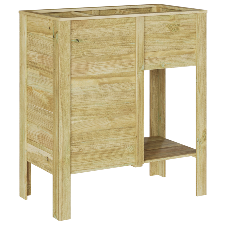 Tuin Plantenbak met Opslag 85x46x96 cm Behandeld Hout Vuren