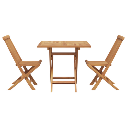 3-delige vouwbare tuin bistro set van massief acaciahout