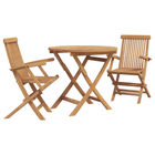 Garden Dining Set 3 pcs Brown Solid Acacia Wood