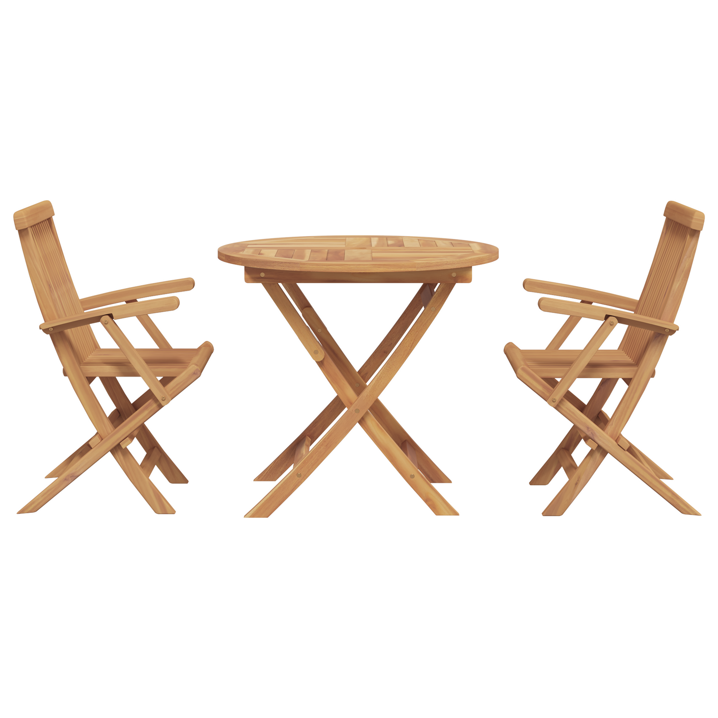 3-delige Inklapbare Tuin Bistro Set Massief Hout Acacia