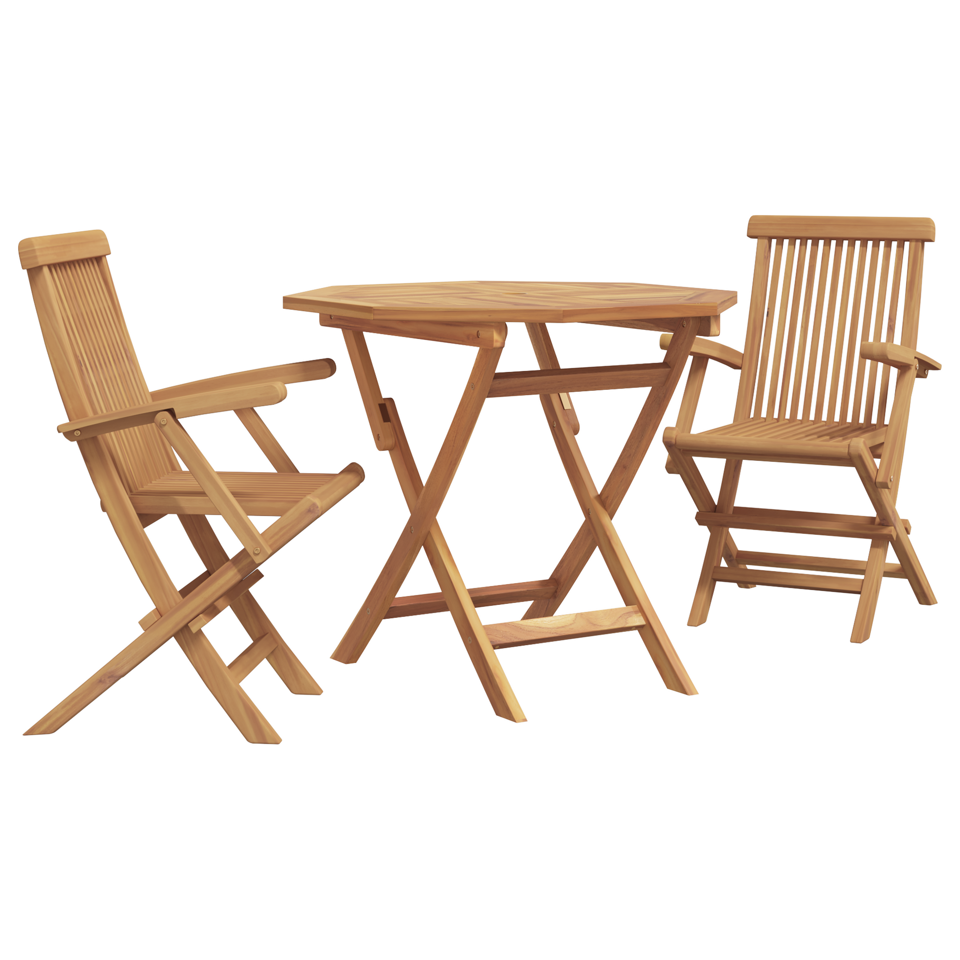 3-delige Opvouwbare Tuin Bistro Set van Massief Acaciahout