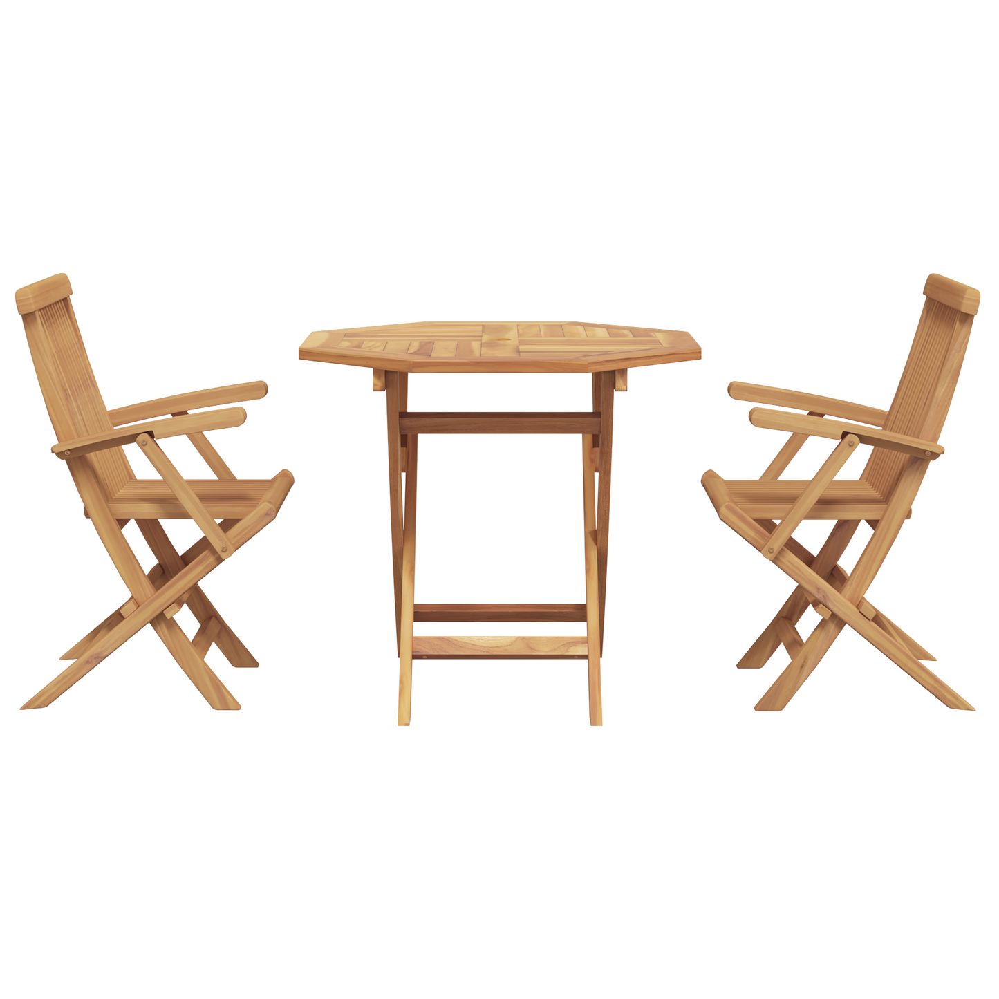 3-delige Opvouwbare Tuin Bistro Set van Massief Acaciahout