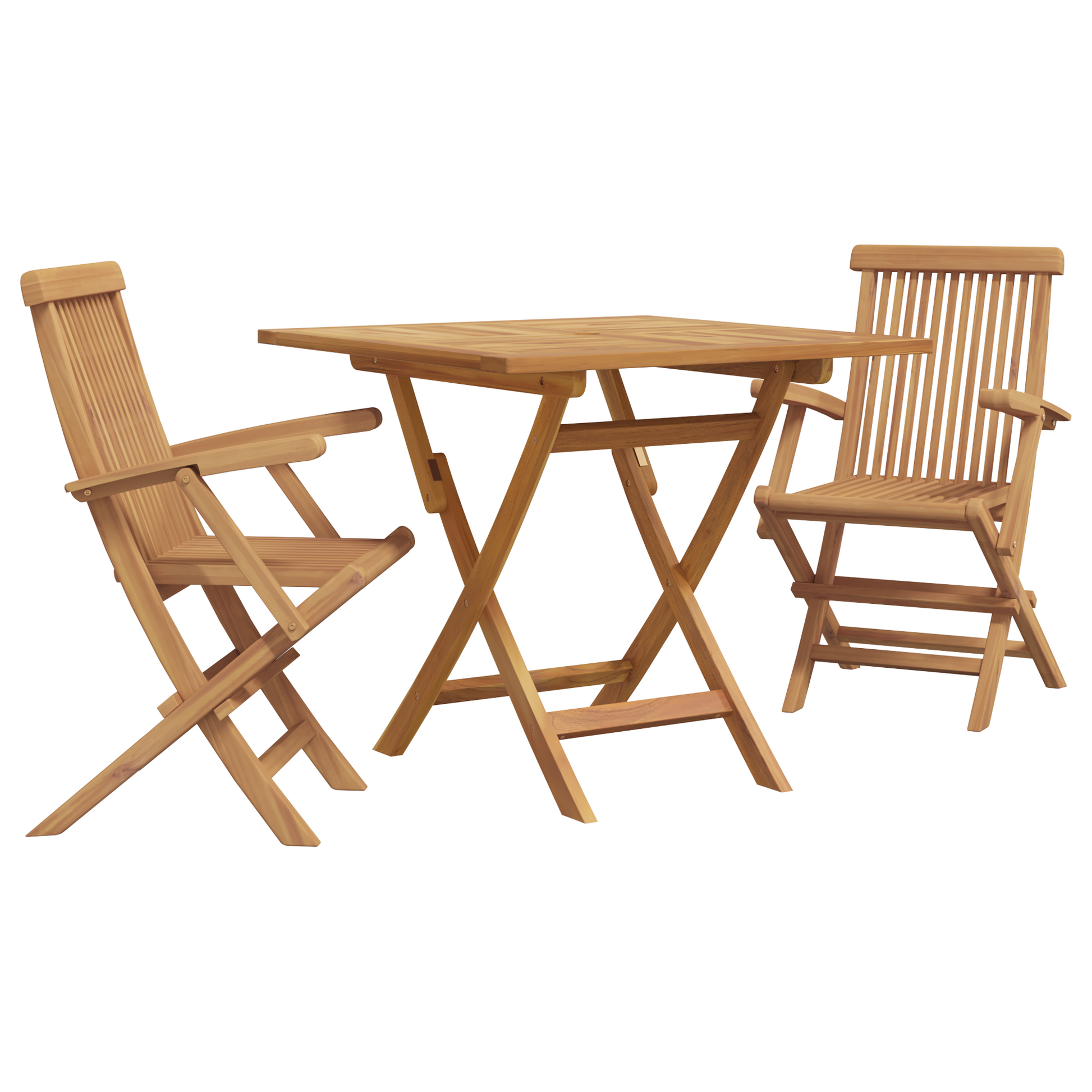 3-Delige Inklapbare Tuin Bistro Set Massief Hout Acacia