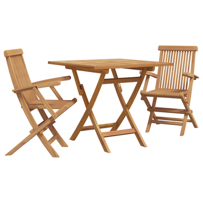 3-Delige Inklapbare Tuin Bistro Set Massief Hout Acacia
