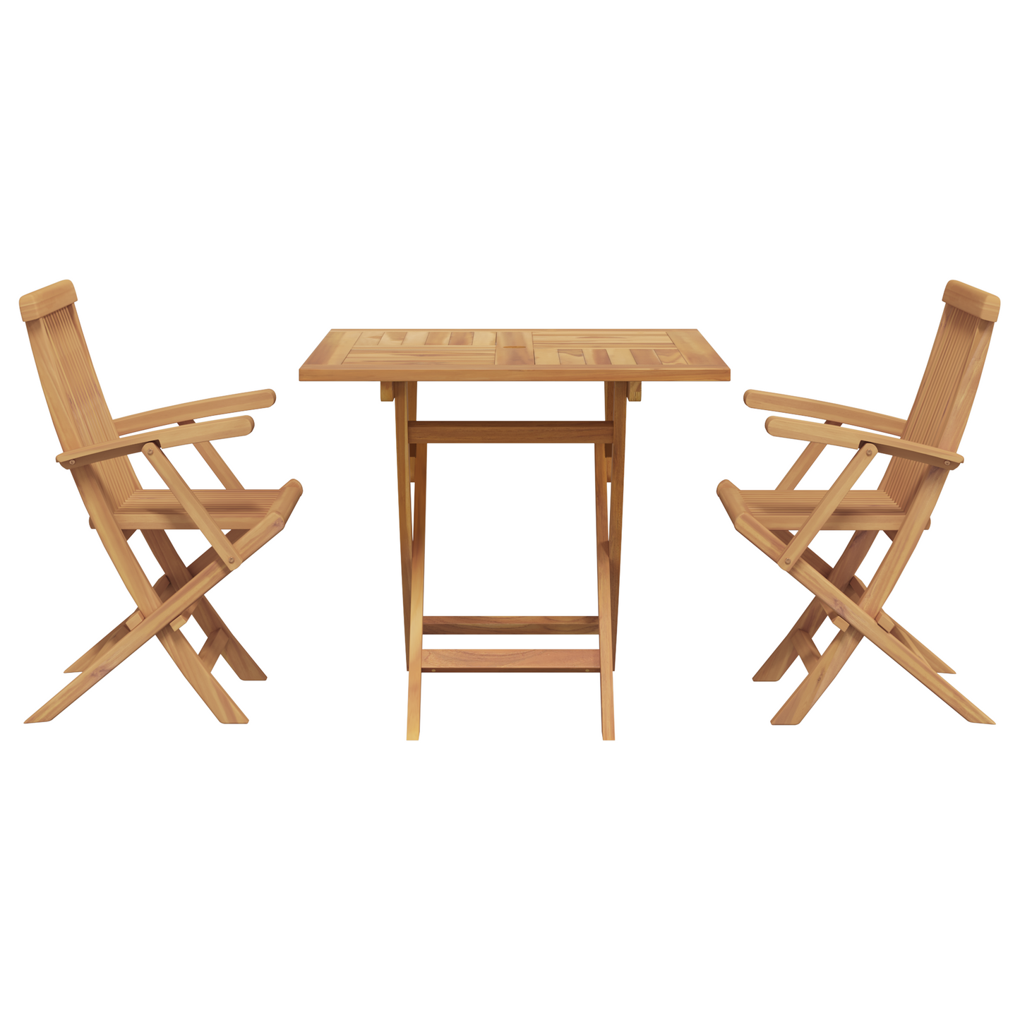 3-Delige Inklapbare Tuin Bistro Set Massief Hout Acacia