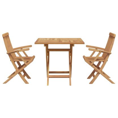 3-Delige Inklapbare Tuin Bistro Set Massief Hout Acacia
