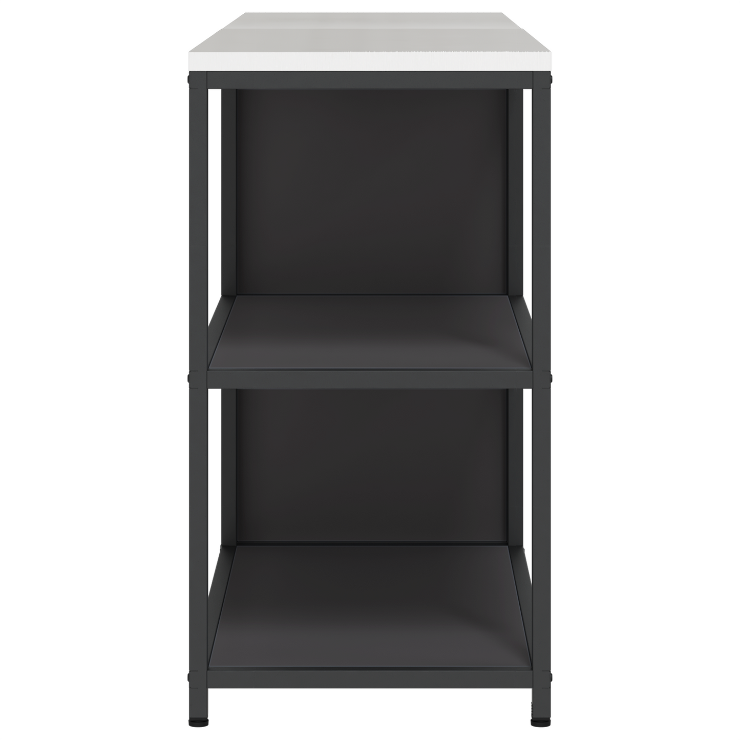 Keukenopslag set 2 pcs Zwart 150 x 50 x 92 cm Koudgewalst staal