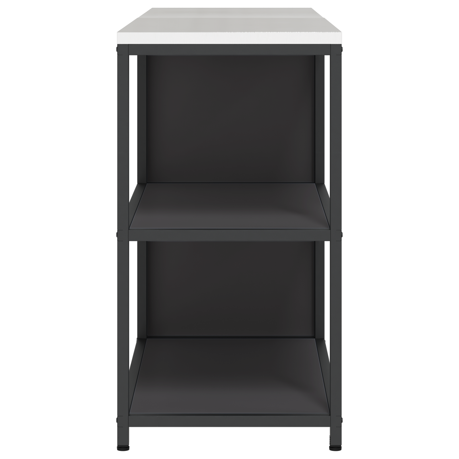 Keukenopslag set 2 pcs Zwart 150 x 50 x 92 cm Koudgewalst staal