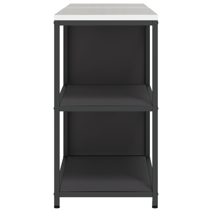 Keukenopslag set 2 pcs Zwart 150 x 50 x 92 cm Koudgewalst staal