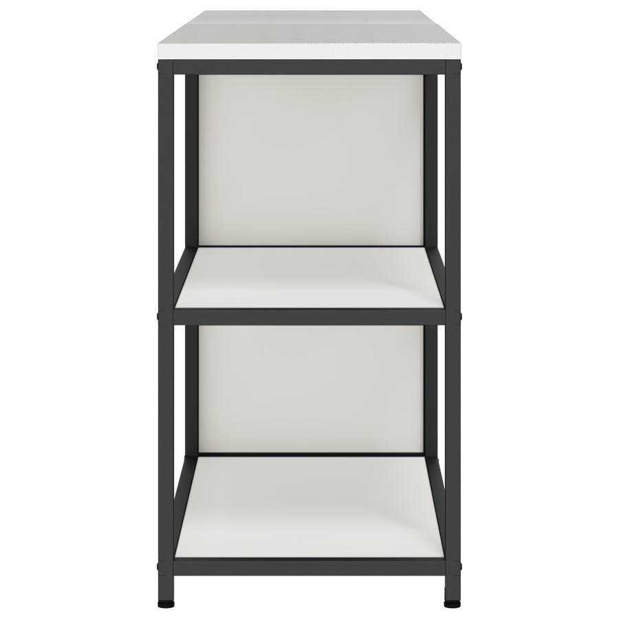 Keukenopslag set 2 pcs Wit 150 x 50 x 92 cm Koudgewalst staal