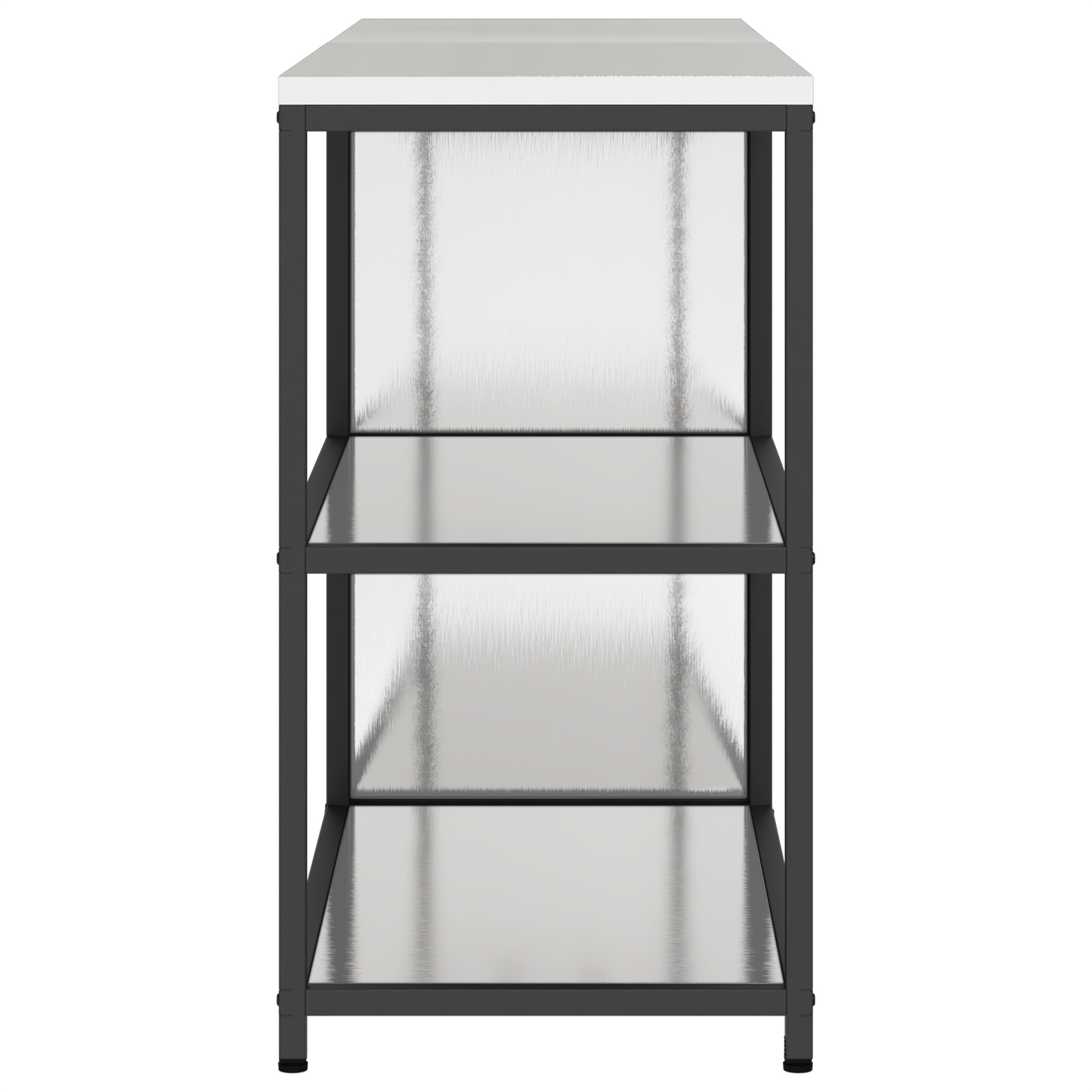 Keukenopslag set 2 pcs Zilver 150 x 50 x 92 cm Roestvrij staal
