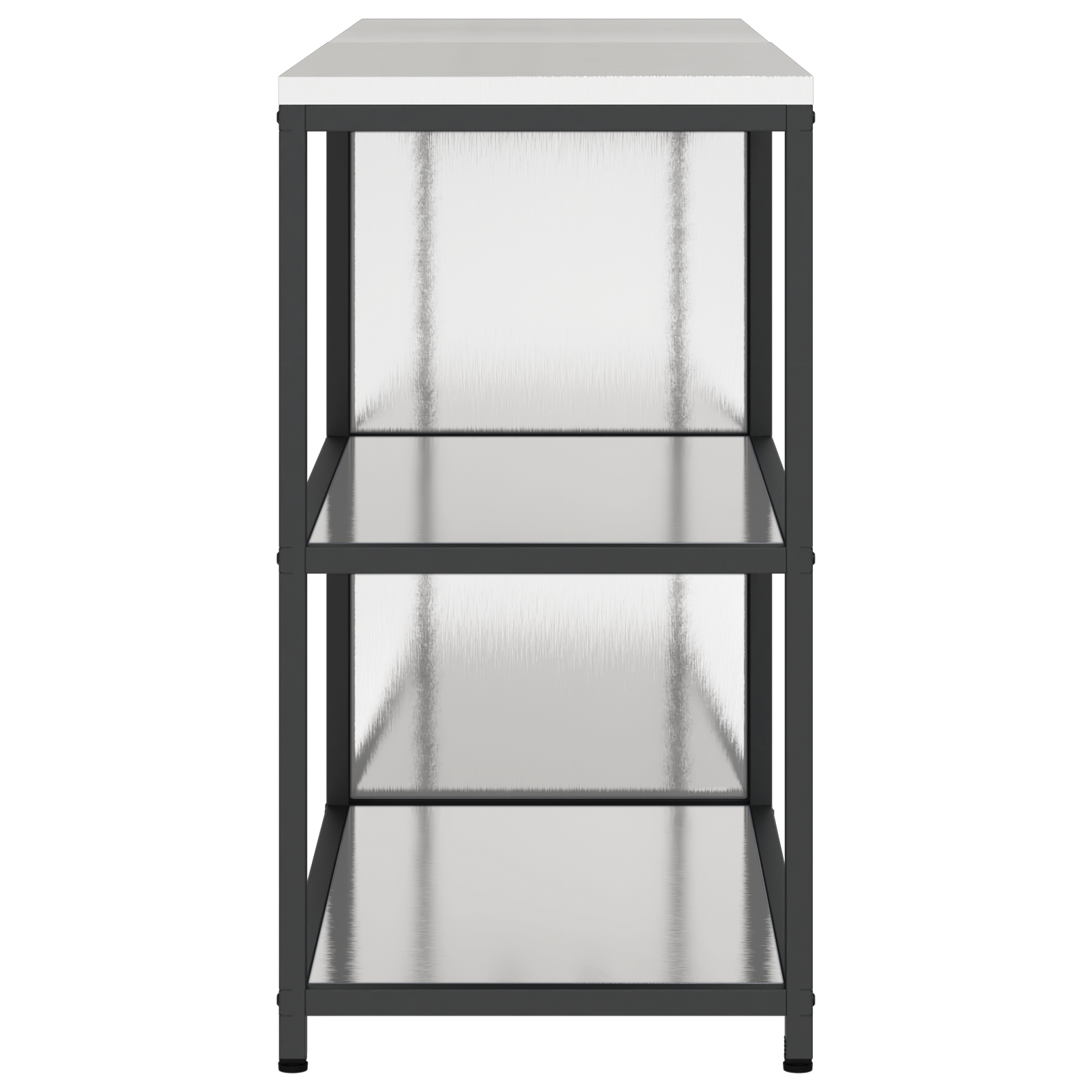 Keukenopslag set 2 pcs Zilver 150 x 50 x 92 cm Roestvrij staal