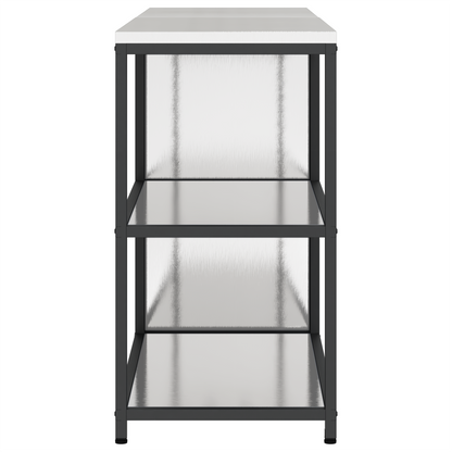 Keukenopslag set 2 pcs Zilver 150 x 50 x 92 cm Roestvrij staal