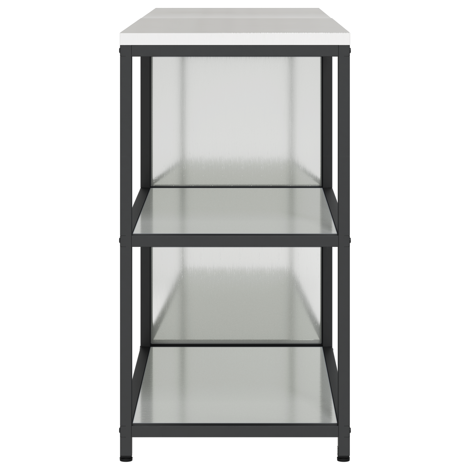 Keukenopslag set met plank met opslag met de deur Verstelbaar 2 pcs Zilver 150 x 50 x 92 cm