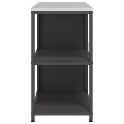 Keukenopslag set 2 pcs Zwart 150 x 50 x 92 cm Koudgewalst staal