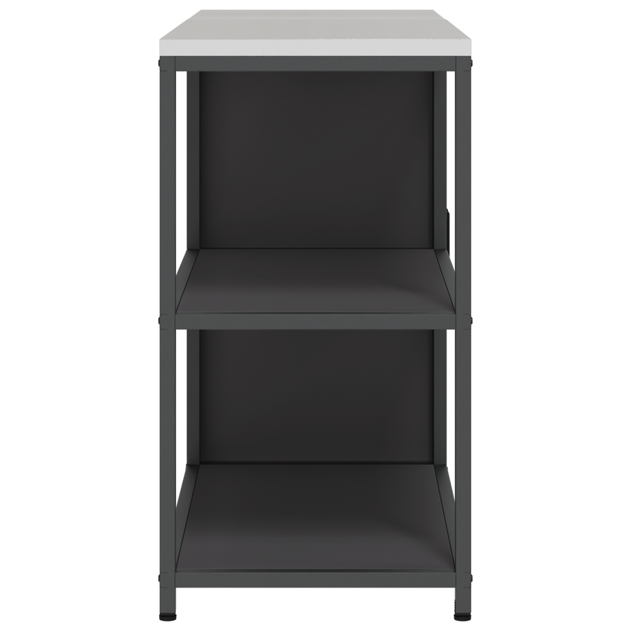 Keukenopslag set 2 pcs Zwart 150 x 50 x 92 cm Koudgewalst staal
