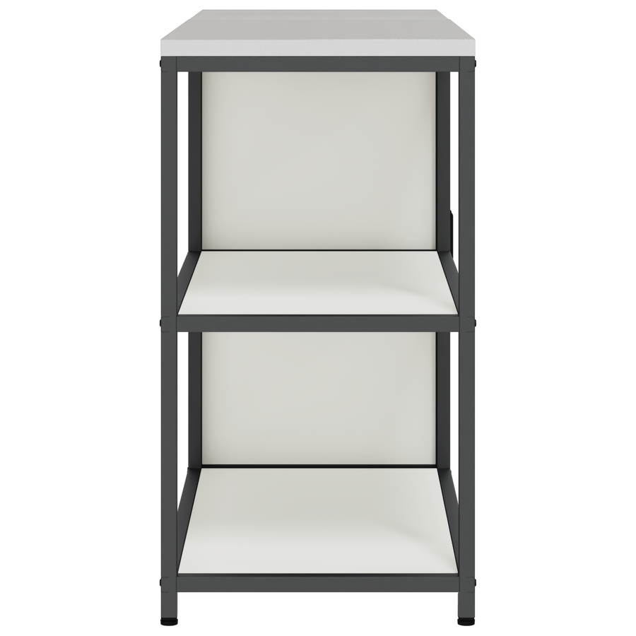 Keukenopslag set 2 pcs Wit 150 x 50 x 92 cm Koudgewalst staal