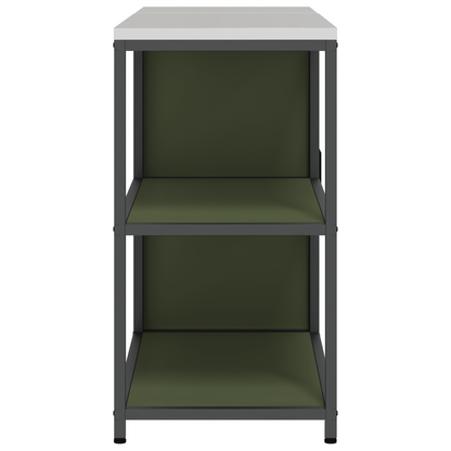 Keukenopslag set met plank met opslag met de deur Verstelbaar 2 pcs Olijf Groen 150 x 50 x 92 cm