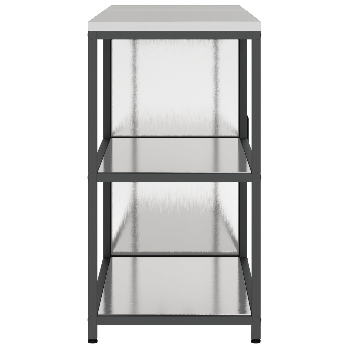Keukenopslag set 2 pcs Zilver 150 x 50 x 92 cm Roestvrij staal