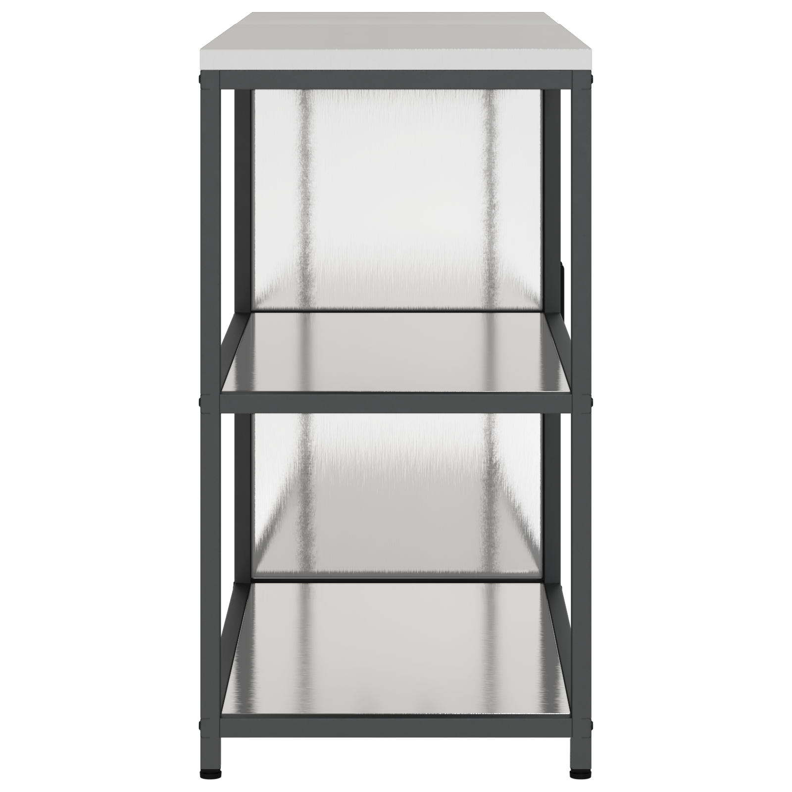 Keukenopslag set 2 pcs Zilver 150 x 50 x 92 cm Roestvrij staal
