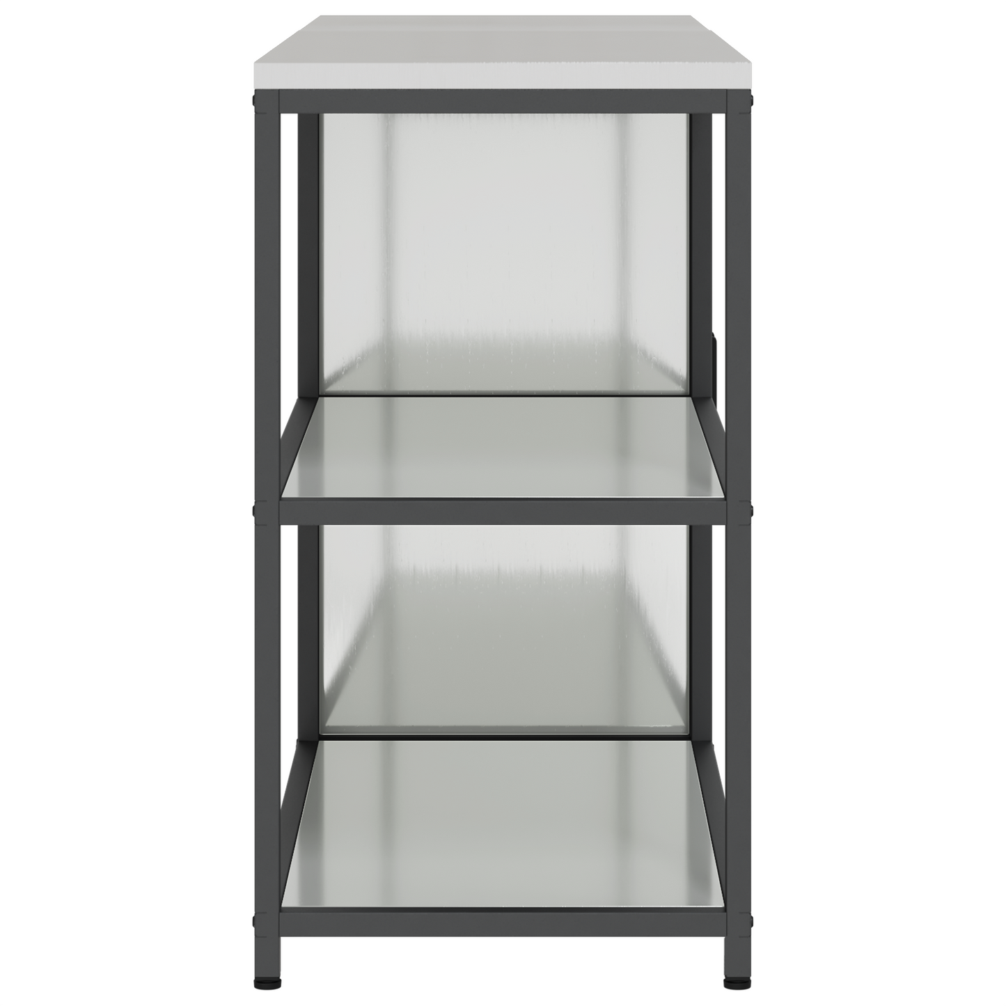 Keukenopslag set met plank met opslag met de deur Verstelbaar 2 pcs Zilver 150 x 50 x 92 cm
