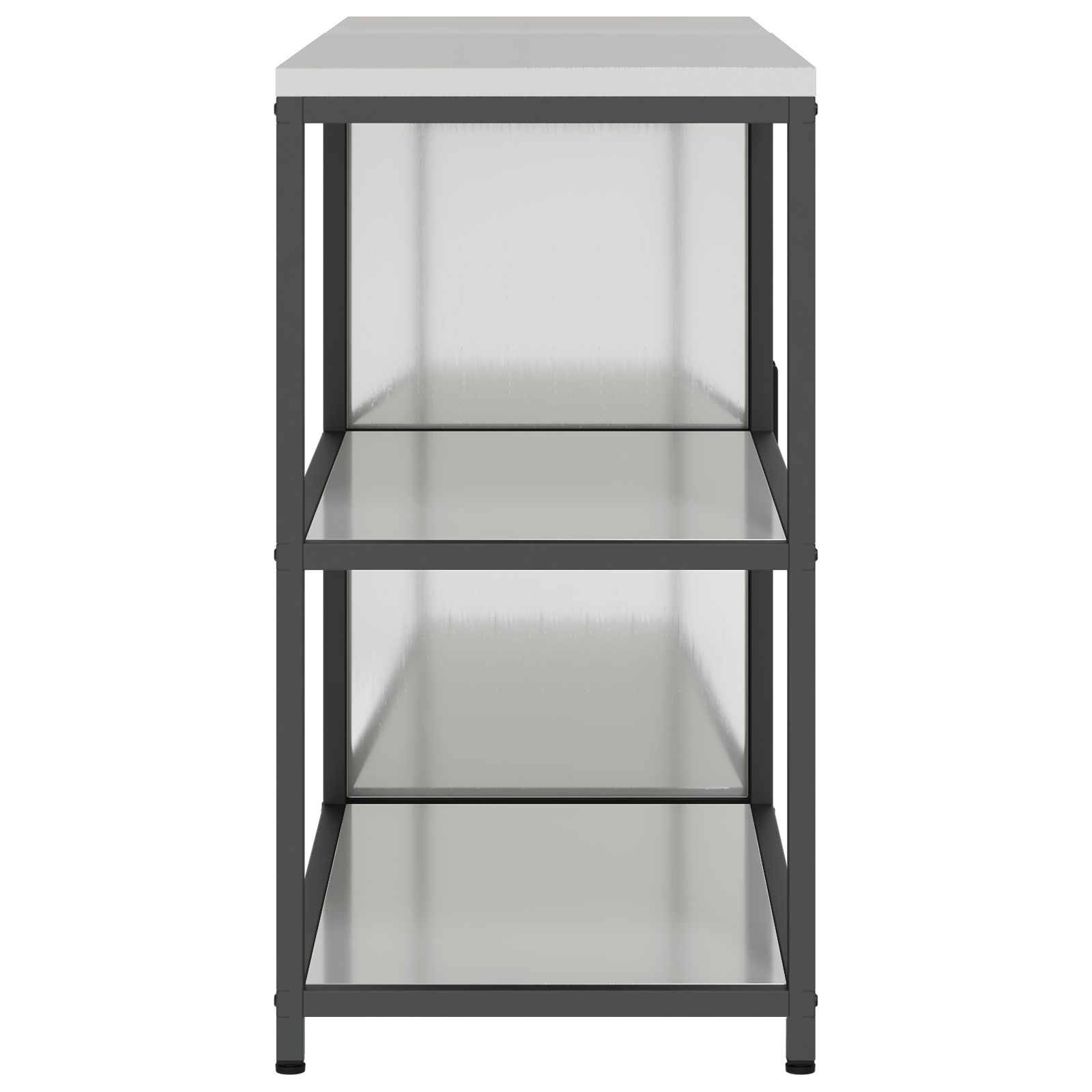 Keukenopslag set met plank met opslag met de deur Verstelbaar 2 pcs Zilver 150 x 50 x 92 cm