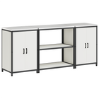 Kitchen storage set with shelf 3 pcs White Cold-rolled steel